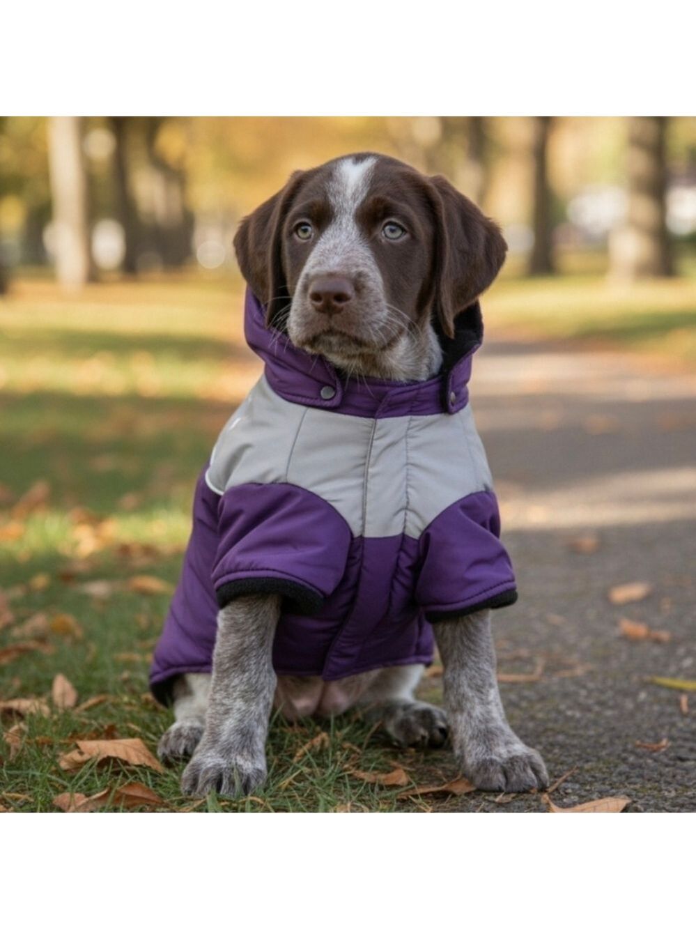 Dog Jacket Large Purple Gray #DGC11 - Picture 1 of 8